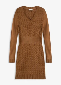 bonprix Robe en maille à motif torsadé|Femme Maille|Robes