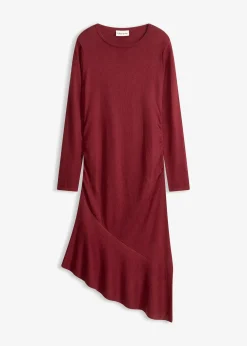 Femme bonprix Maille|Robes|Robe en maille asymétrique en coton et cachemire