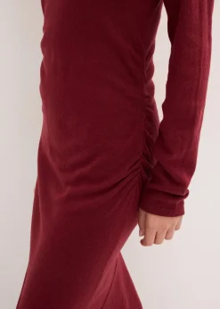 Femme bonprix Maille|Robes|Robe en maille asymétrique en coton et cachemire