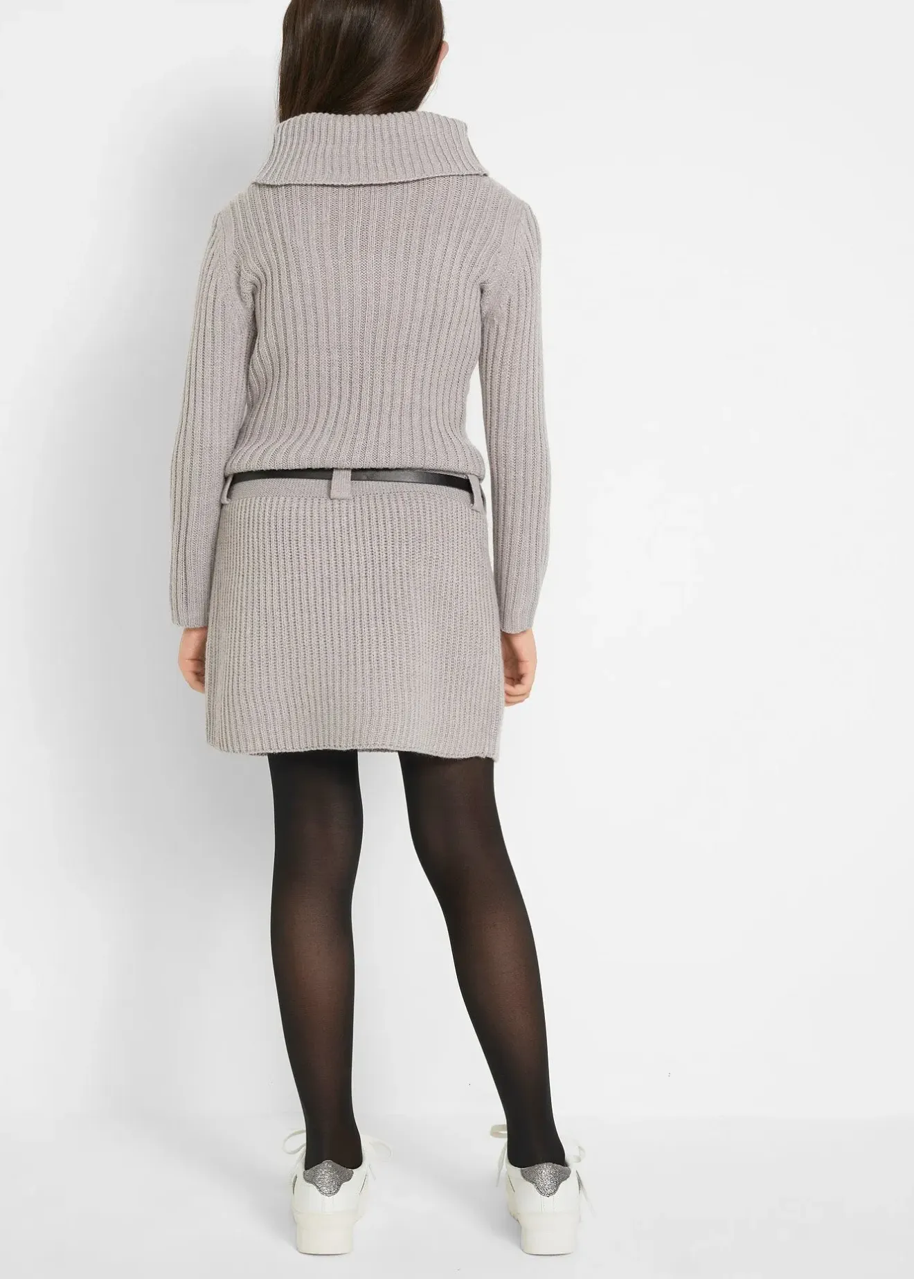 bonprix Robe en maille avec ceinture (ens. 2 pces)|Enfant Vêtements Enfant|Filles 9-16 Ans·Robes & Combinaisons