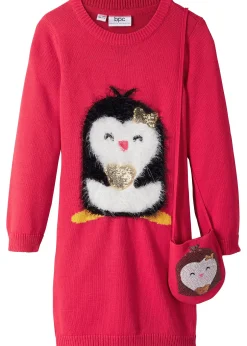 Enfant bonprix Vêtements Enfant|Filles 2-8 Ans·Robes & Jupes|Robe en maille avec sac (ens. 2 pces)