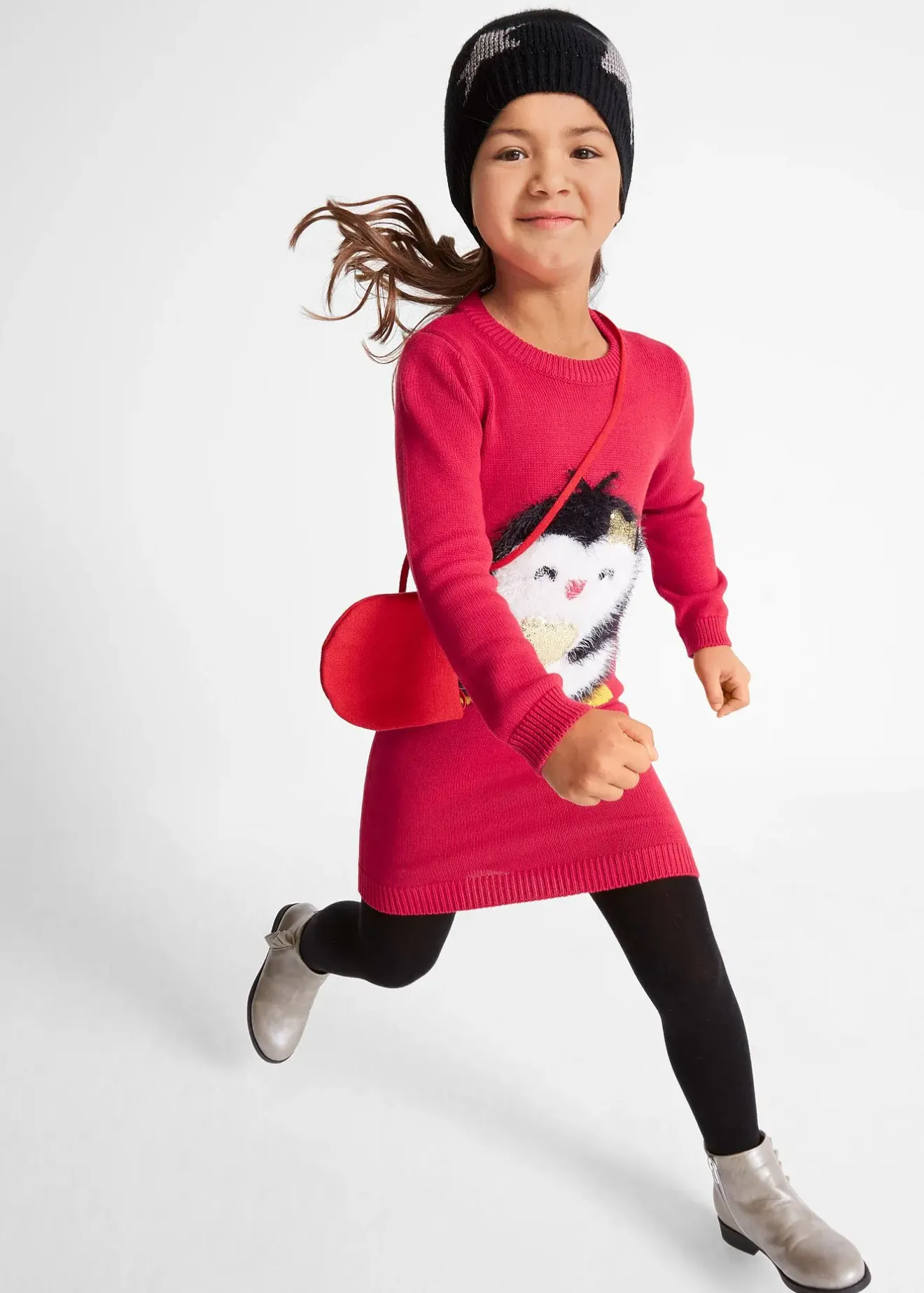 Enfant bonprix Vêtements Enfant|Filles 2-8 Ans·Robes & Jupes|Robe en maille avec sac (ens. 2 pces)