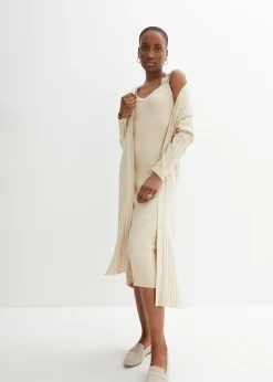 Femme bonprix Maille|Premium|Robe en maille coton et soie