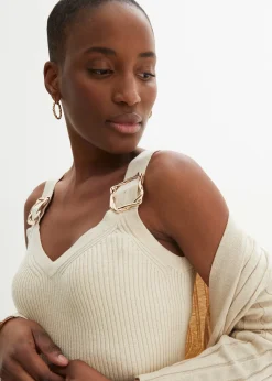 Femme bonprix Maille|Premium|Robe en maille coton et soie