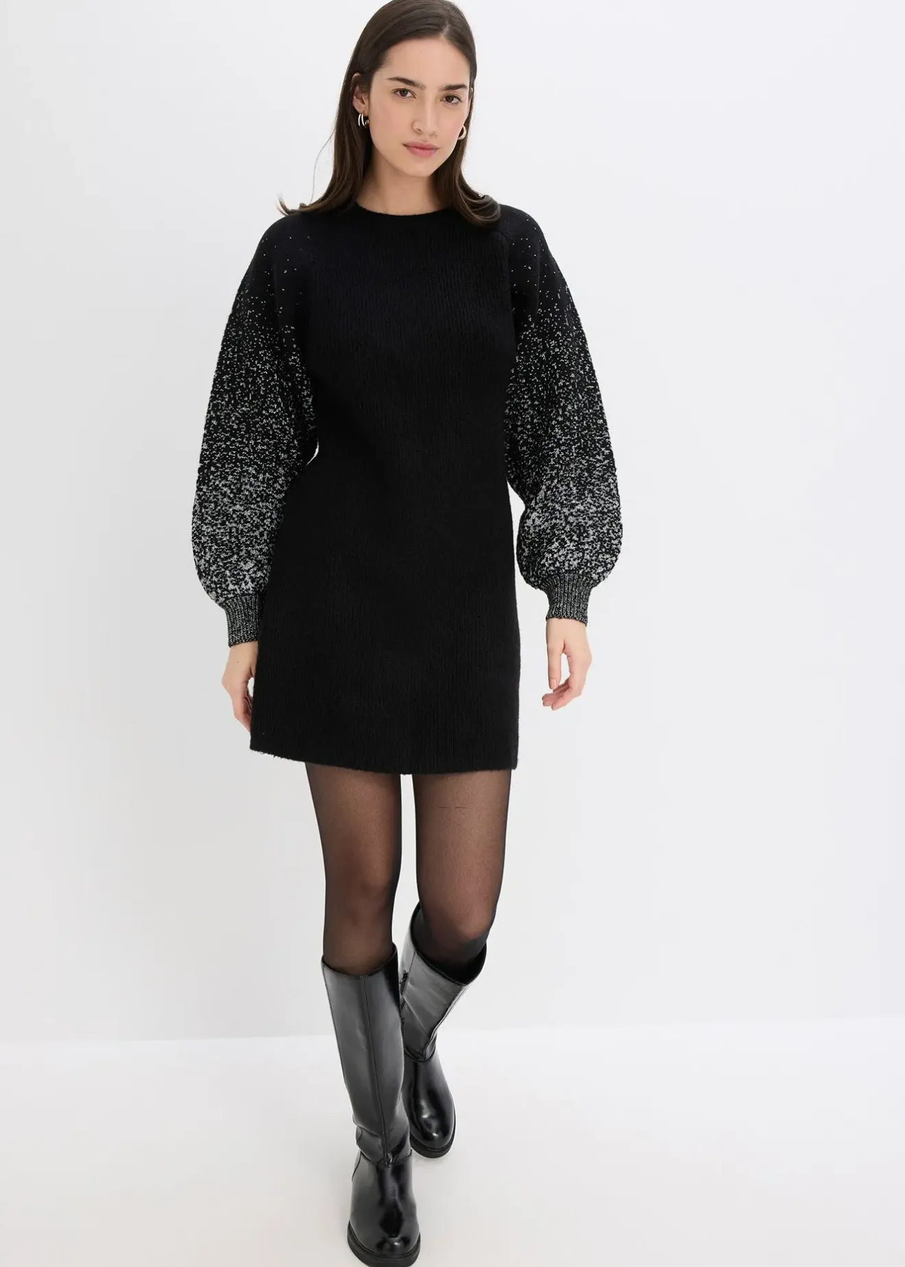 bonprix Robe en maille, effet brillant|Femme Maille|Robes