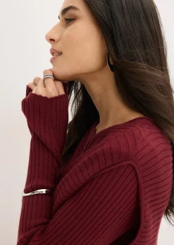 Femme bonprix Robes|Robe en maille et gilet sans manches (ens. 2 pces)