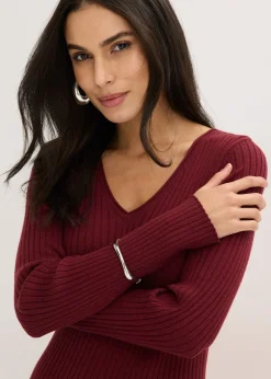 Femme bonprix Robes|Robe en maille et gilet sans manches (ens. 2 pces)