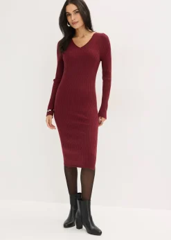 Femme bonprix Robes|Robe en maille et gilet sans manches (ens. 2 pces)