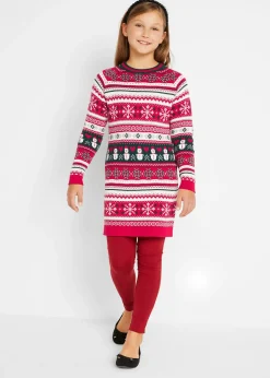 bonprix Robe en maille fille à motif hivernal|Enfant Vêtements Enfant|Filles 9-16 Ans·Robes & Combinaisons