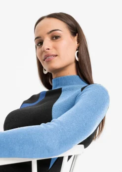 bonprix Robe en maille jacquard à rayures modernes|Femme Maille|Robes