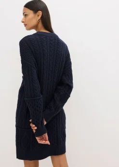 Femme bonprix Maille|Robes|Robe en maille torsadée