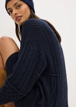 Femme bonprix Maille|Robes|Robe en maille torsadée