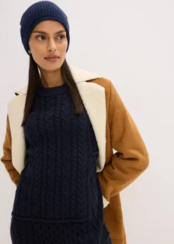 Femme bonprix Maille|Robes|Robe en maille torsadée