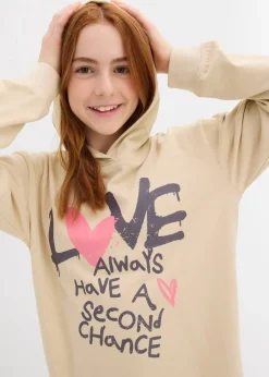 Enfant bonprix Vêtements Enfant|Filles 9-16 Ans·Robes & Combinaisons|Robe en molleton à capuche 100% coton