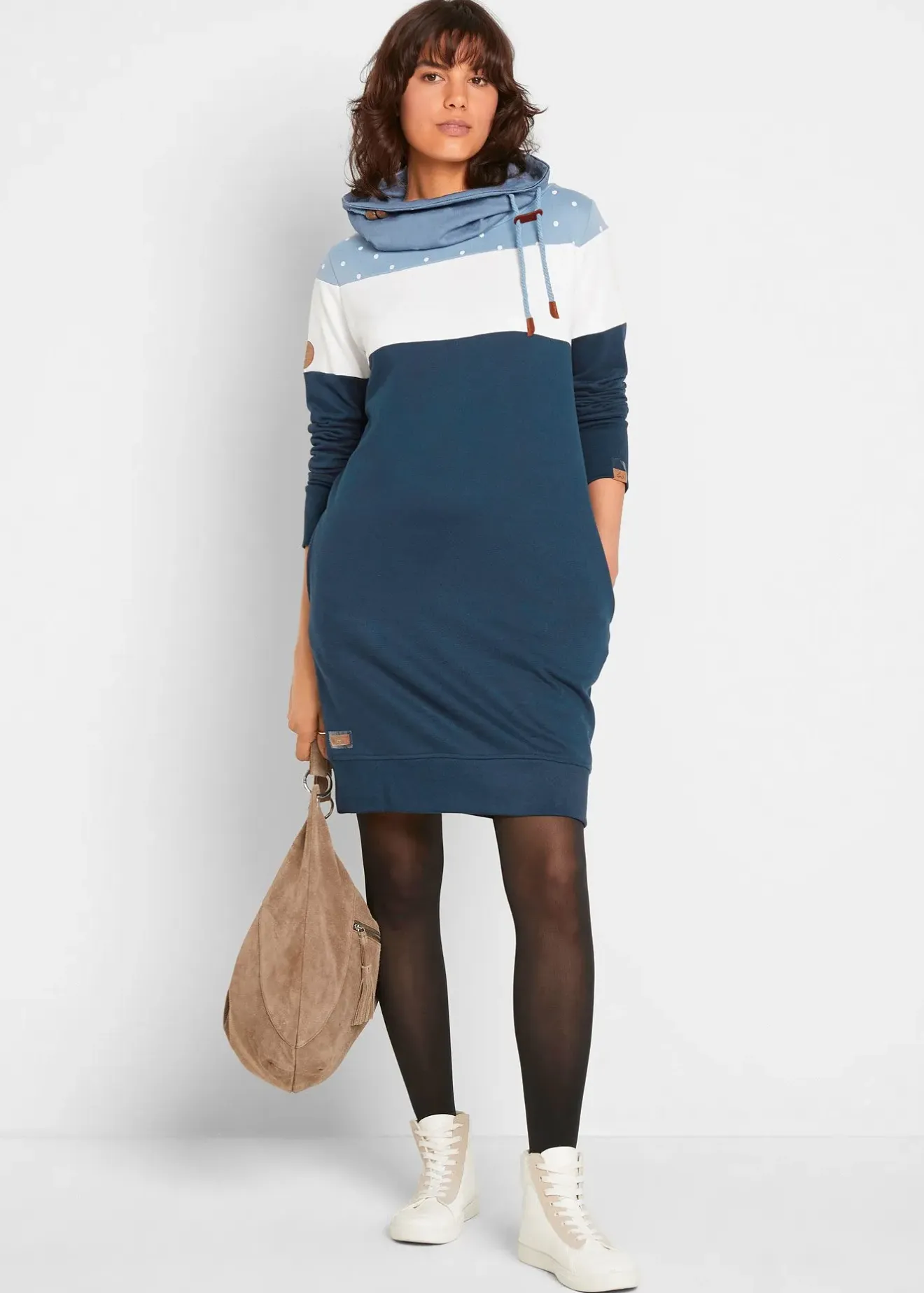 Femme bonprix Sweats|Robe en molleton 100% coton