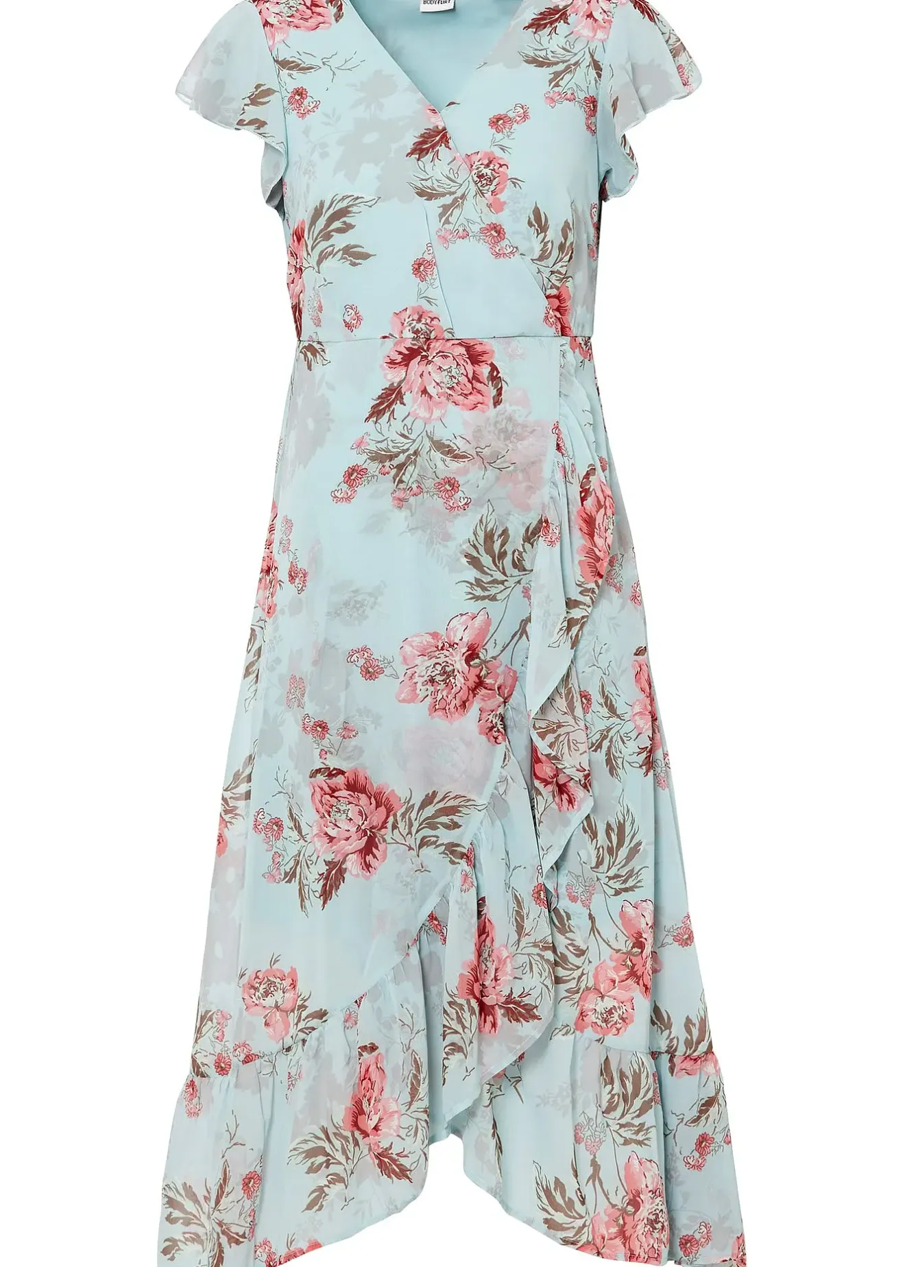 Femme bonprix Robes|Robe en mousseline à volants