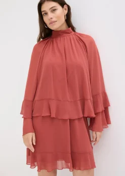 bonprix Robe en mousseline à volants|Femme Robes
