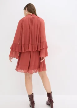 bonprix Robe en mousseline à volants|Femme Robes