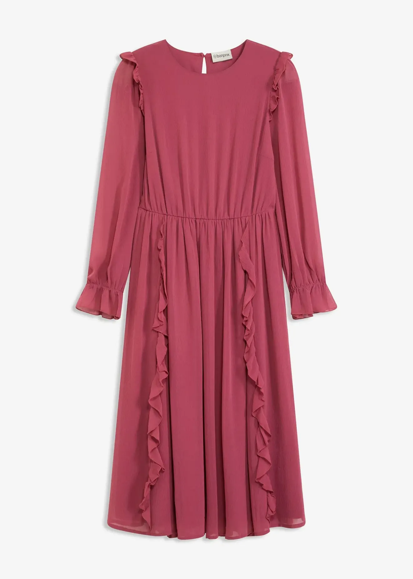 bonprix Robe en mousseline à volants|Femme Robes