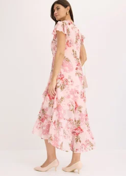 bonprix Robe en mousseline à volants|Femme Robes