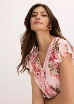 bonprix Robe en mousseline à volants|Femme Robes