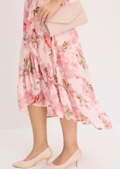 bonprix Robe en mousseline à volants|Femme Robes