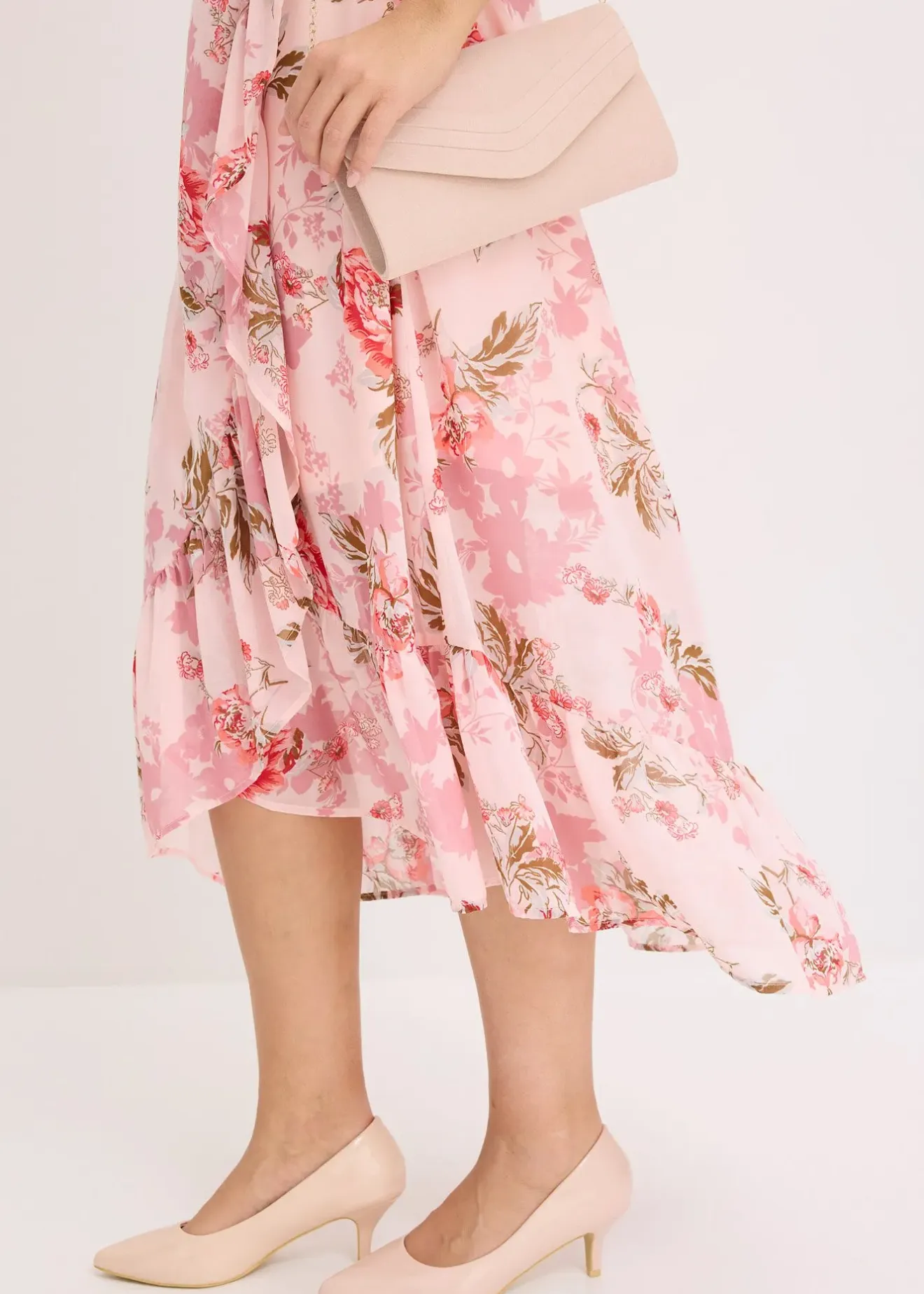 bonprix Robe en mousseline à volants|Femme Robes