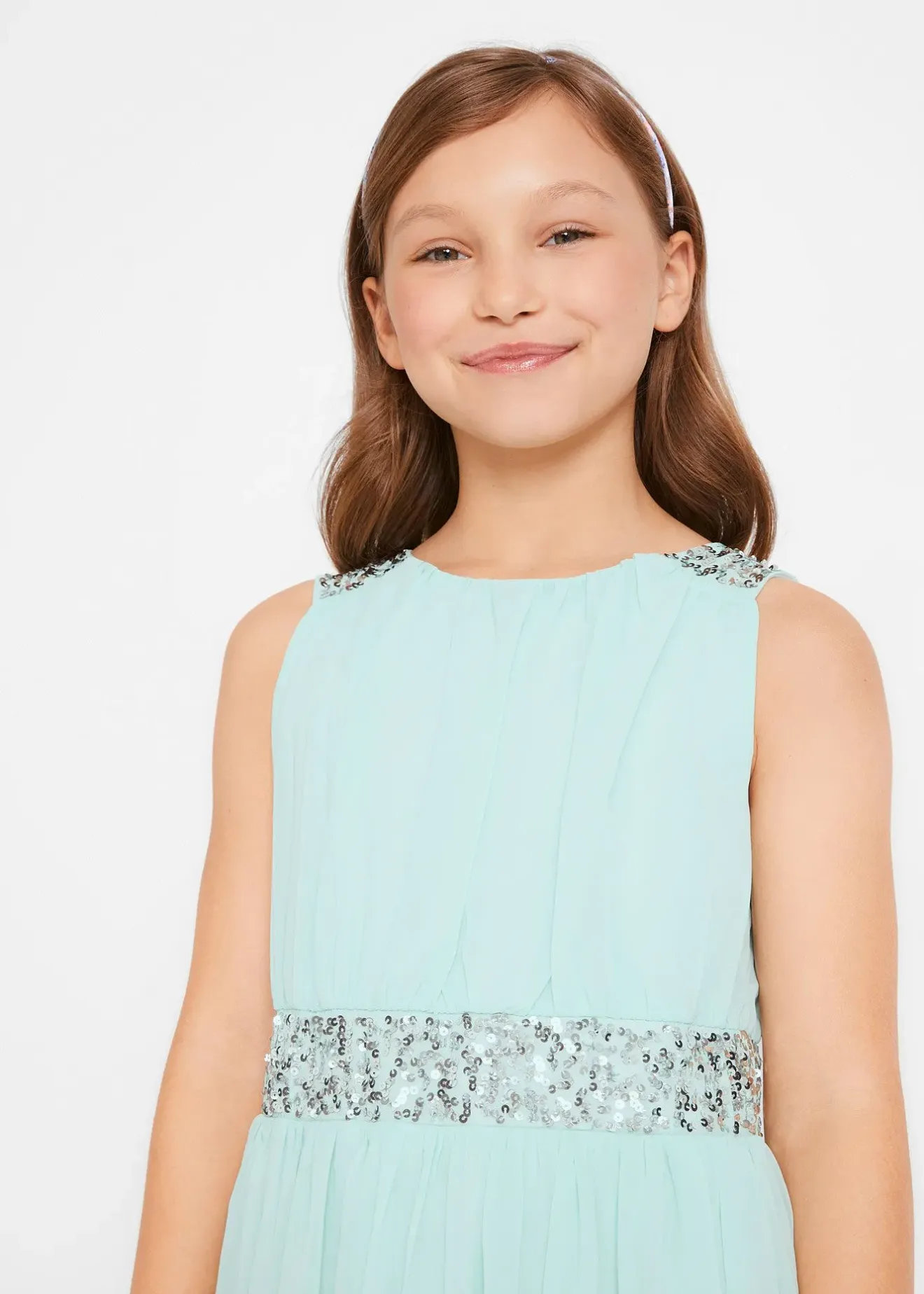 Enfant bonprix Vêtements Enfant|Filles 9-16 Ans·Robes & Combinaisons|Robe en mousseline avec ceinture ornée de sequins
