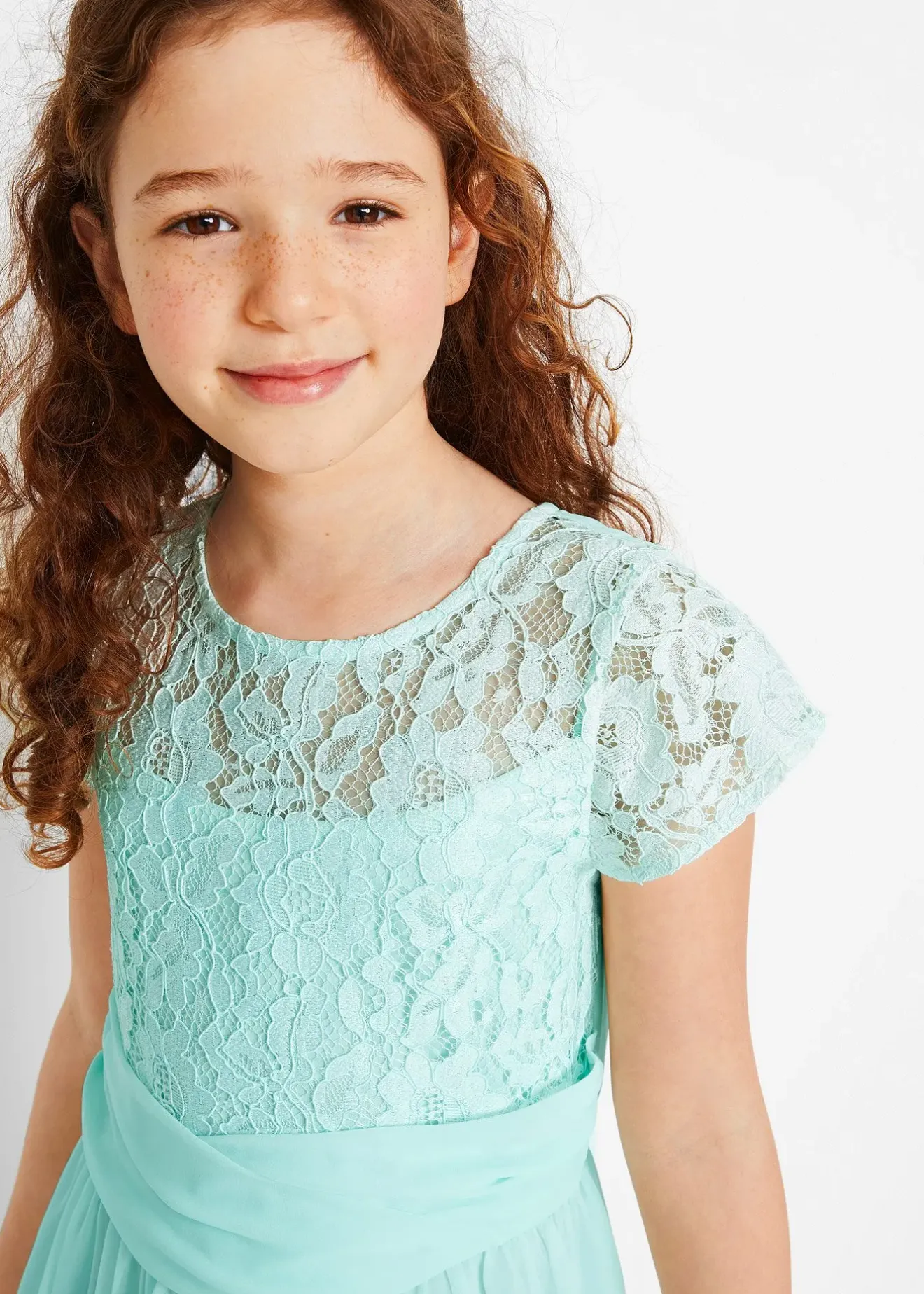 Enfant bonprix Vêtements Enfant|Filles 9-16 Ans·Robes & Combinaisons|Robe en mousseline avec dentelle