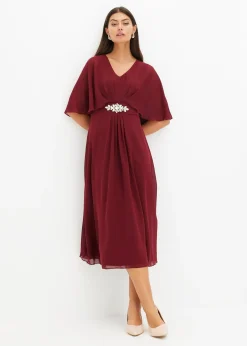 bonprix Robe en mousseline avec strass|Femme Mode Festive|Robes