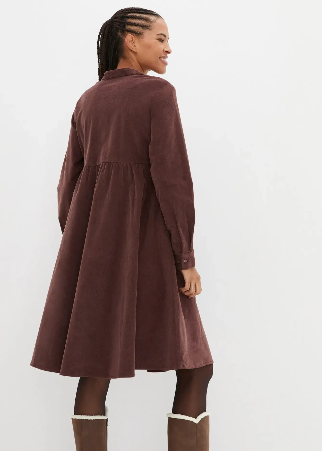 Femme bonprix Robes|Robe en velours de coton côtelé