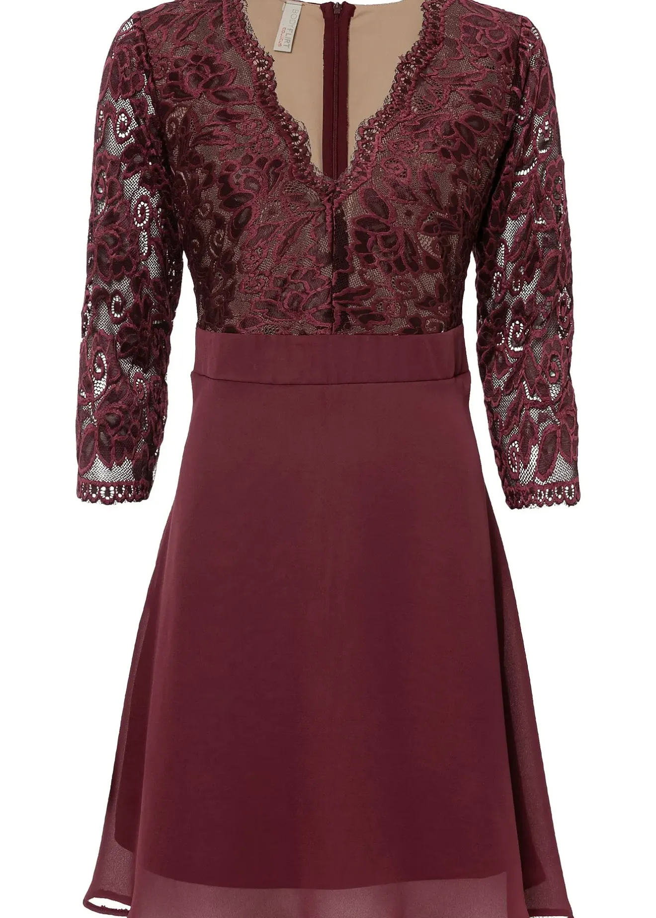 Femme bonprix Mode Festive|Robes|Robe en voile et dentelle