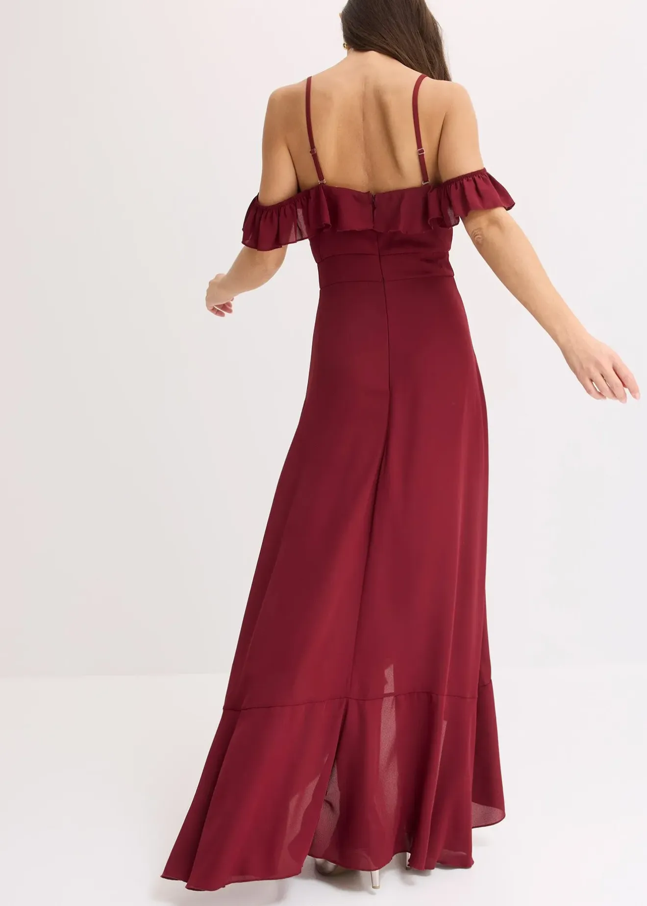 bonprix Robe encolure Bardot à volants|Femme Mode Festive|Robes