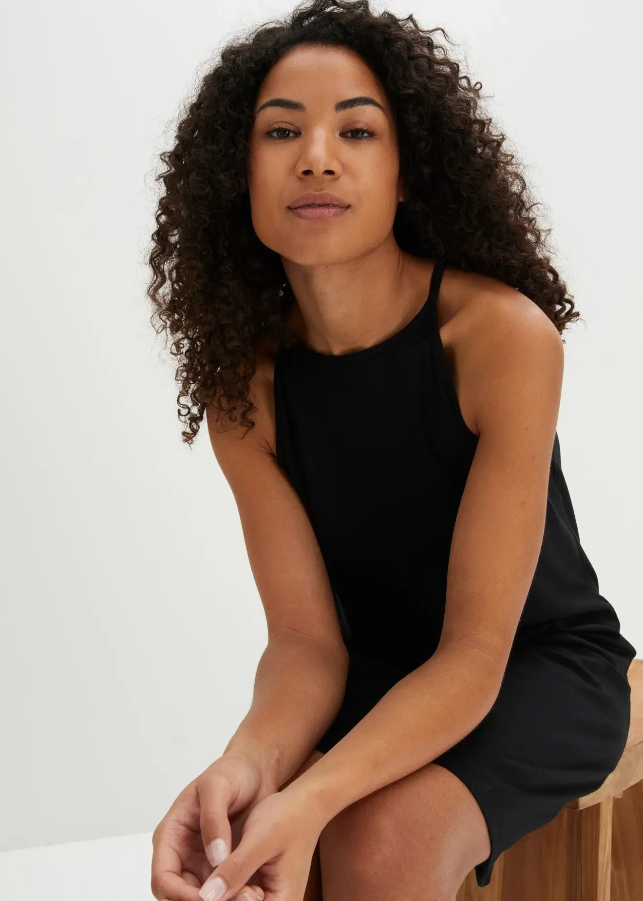 Femme bonprix Basiques|Robes|Robe fluide en jersey lyocell extensible