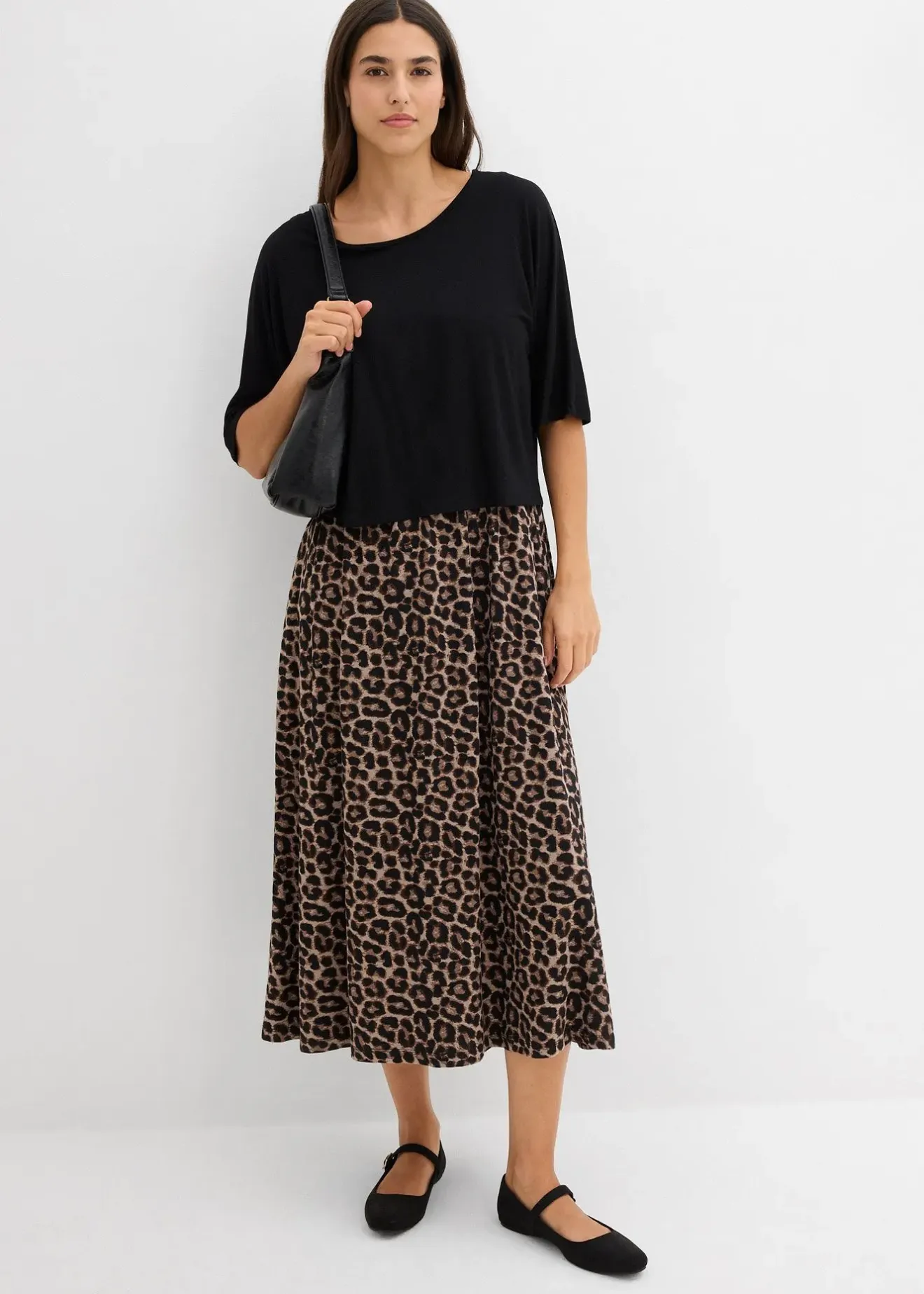 bonprix Robe fluide en jersey viscose|Femme Robes