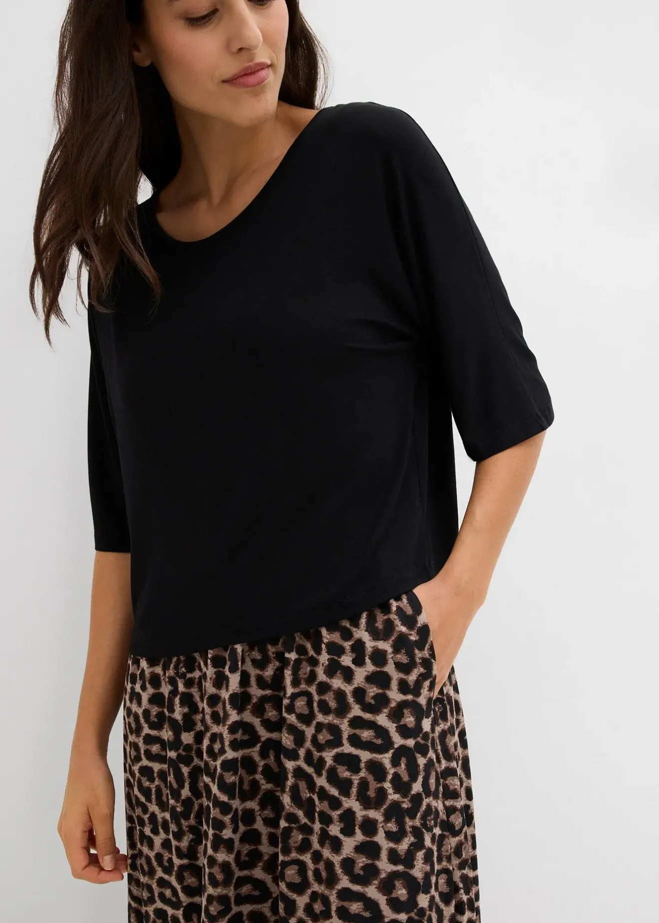 bonprix Robe fluide en jersey viscose|Femme Robes