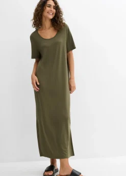 bonprix Robe fluide en jersey viscose extensible|Femme Robes