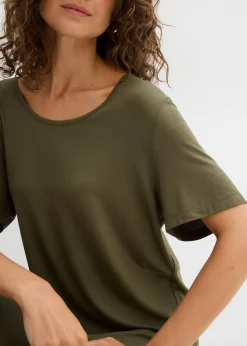 bonprix Robe fluide en jersey viscose extensible|Femme Robes