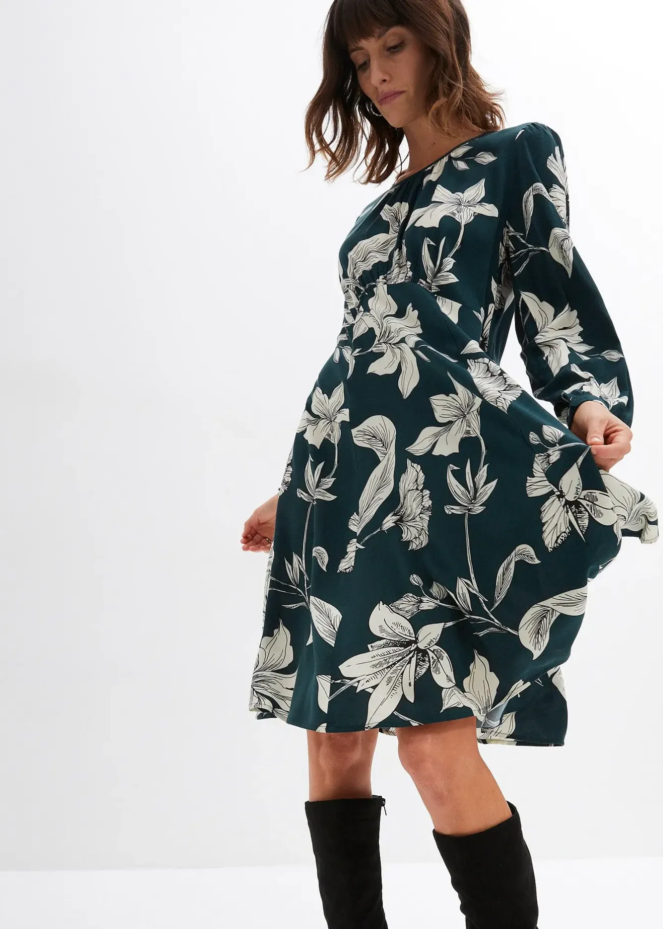 bonprix Robe fluide en viscose|Femme Robes