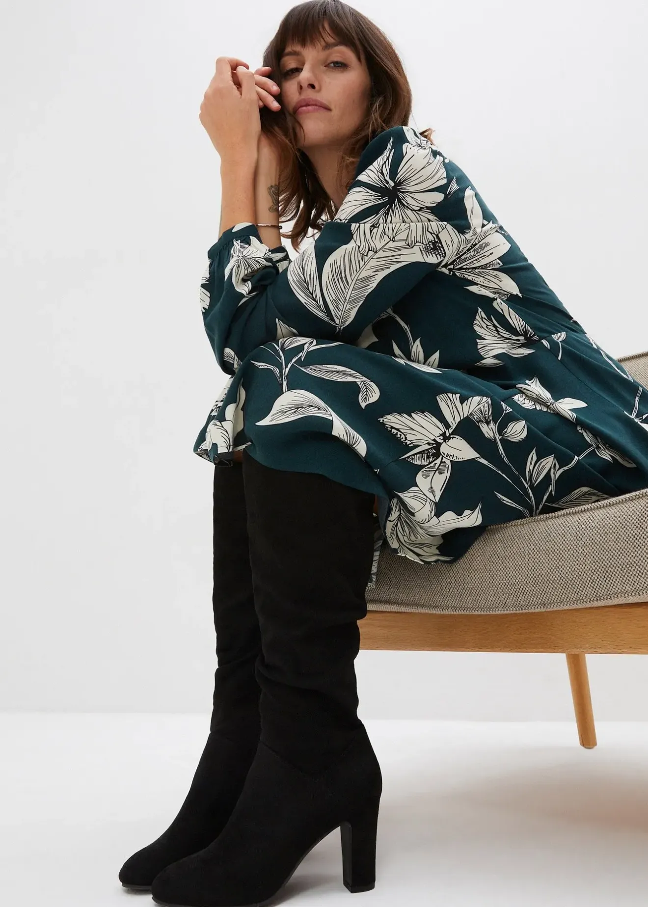 bonprix Robe fluide en viscose|Femme Robes