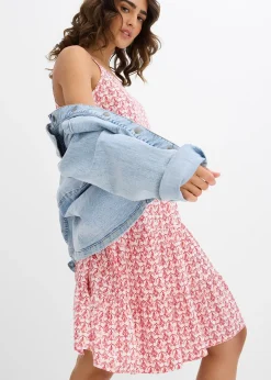 bonprix Robe fluide en viscose à fines bretelles|Femme Robes