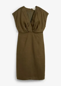 bonprix Robe fourreau, 100% lin|Femme Premium