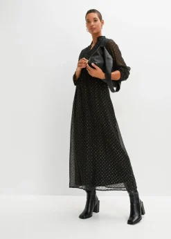 Femme bonprix Robes|Robe longue à effet brillant