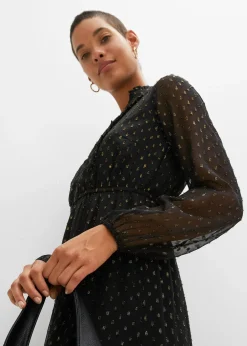 Femme bonprix Robes|Robe longue à effet brillant