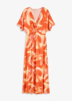 bonprix Robe longue à imprimé batik, en viscose douce et extensible|Femme Robes