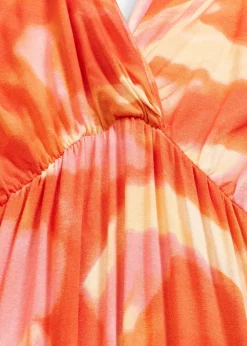 bonprix Robe longue à imprimé batik, en viscose douce et extensible|Femme Robes