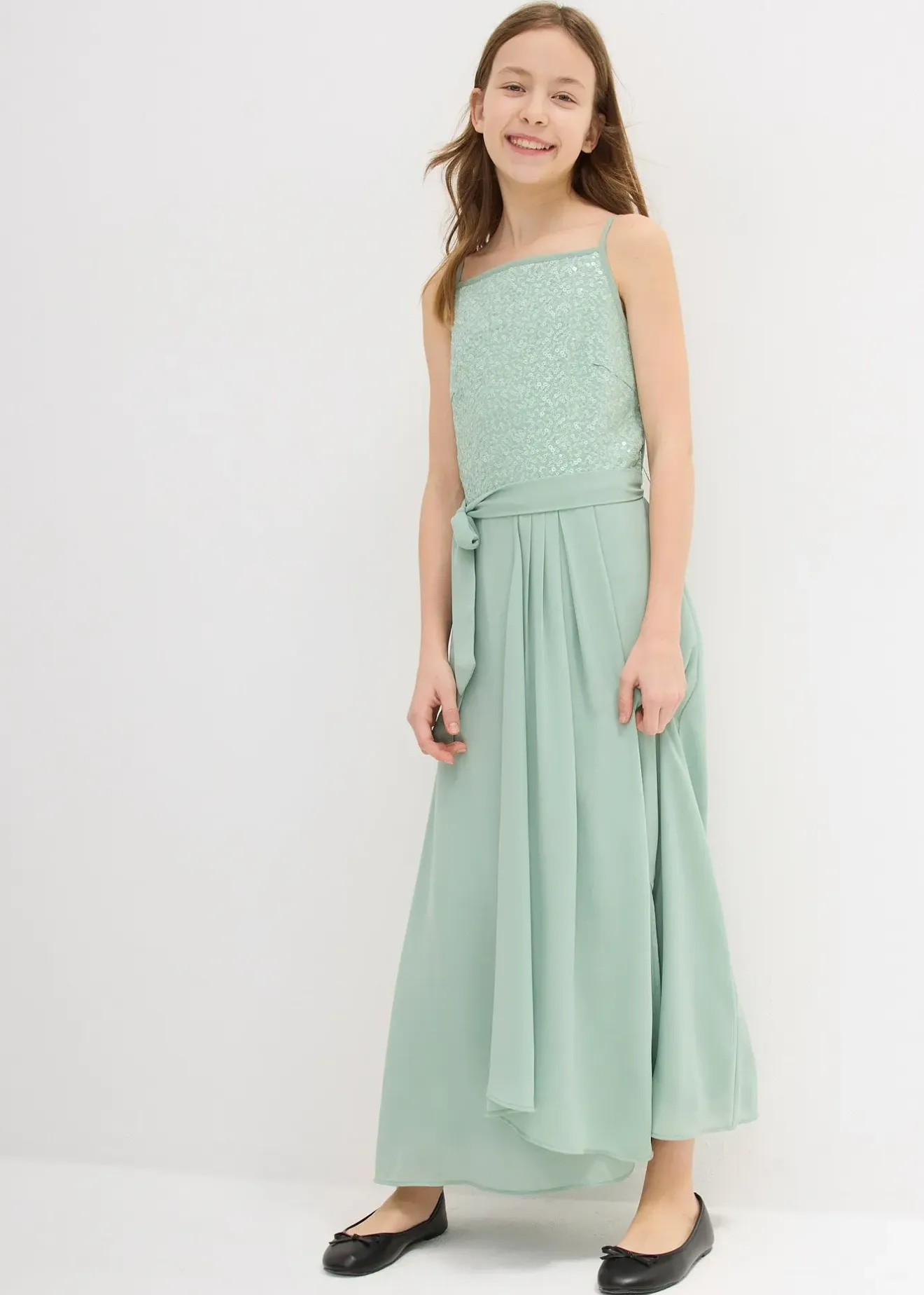 bonprix Robe longue à sequins|Enfant Vêtements Enfant|Filles 9-16 Ans·Robes & Combinaisons