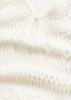 Femme bonprix Robes|Robe longue aspect crochet