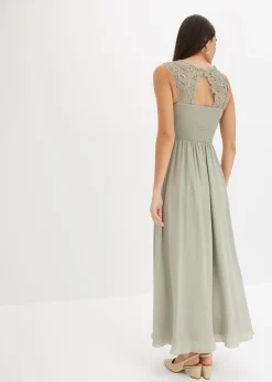 bonprix Robe longue avec dentelle|Femme Mode Festive|Robes