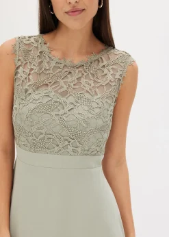 bonprix Robe longue avec dentelle|Femme Mode Festive|Robes